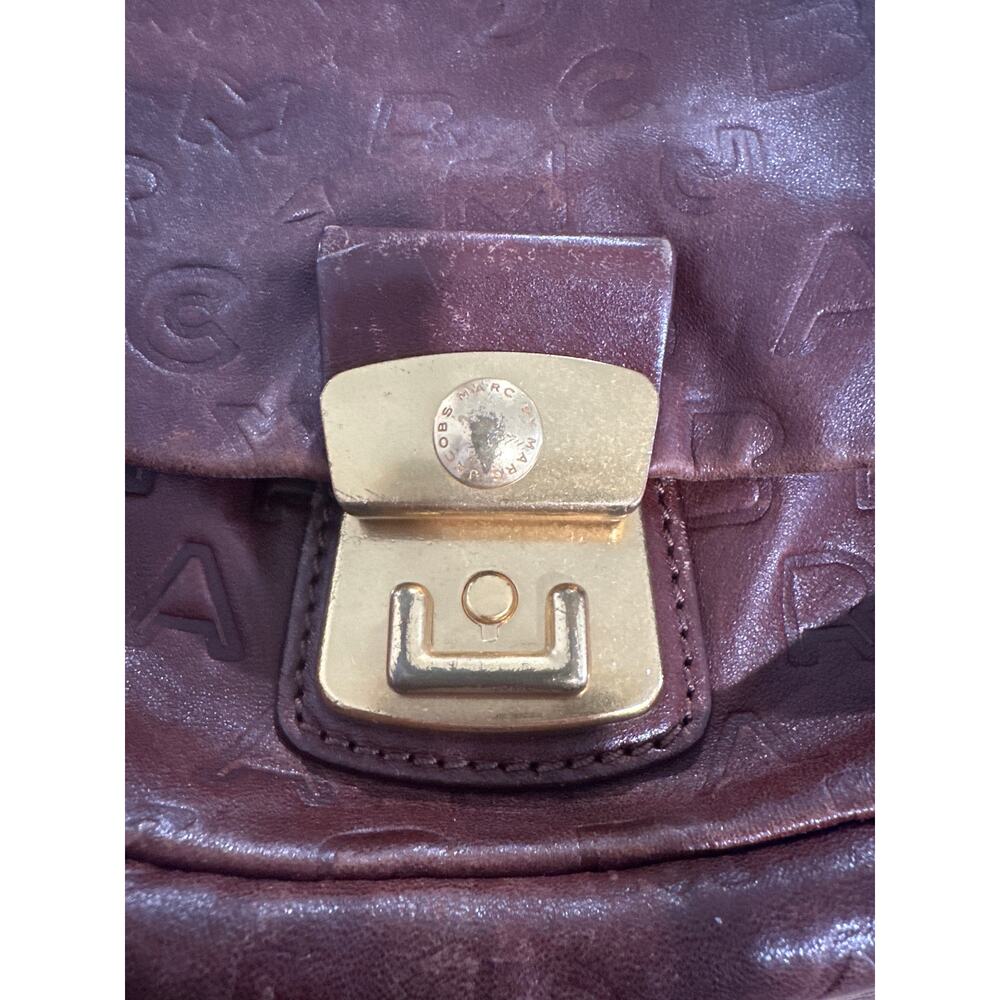 Vintage Marc Jacobs Leather Logo Embossed Shoulder Bag - Picture 2 of 10
